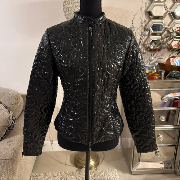 Anne Fontaine Black Quilted Women's Jacket size 40 - Picture 1 of 8